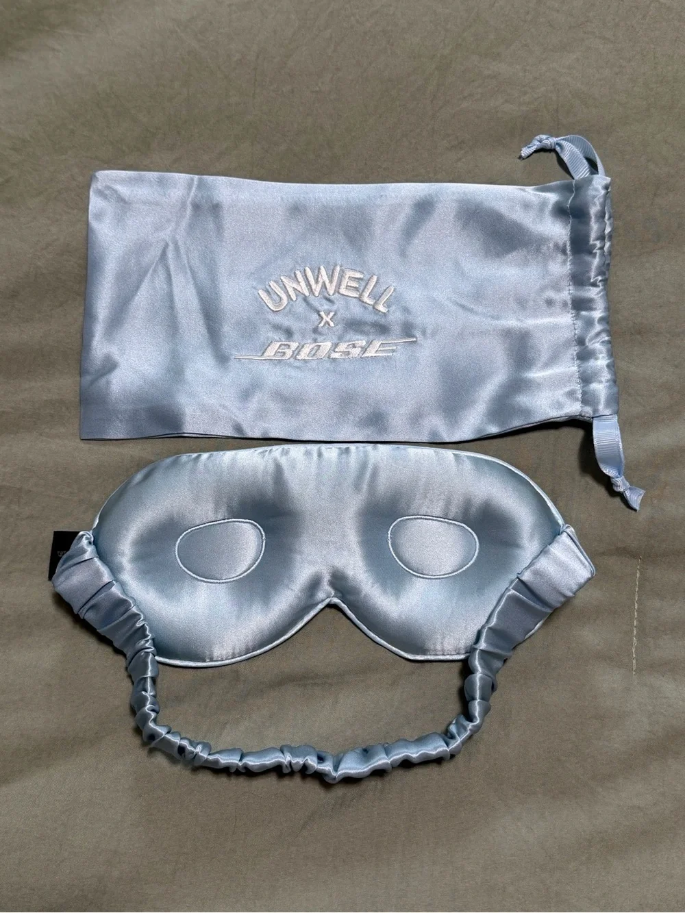Unwell x Bose Satin Sleep Mask in Light Blue